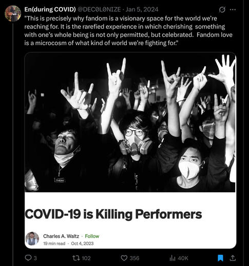 Screenshot of tweet from decolonize